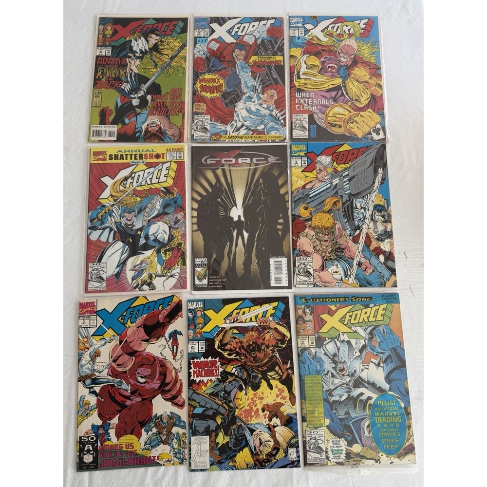 Marvel X-Force Comic Lot 9 Issues 1990s X-Men Cable Stryfe VF NM Set